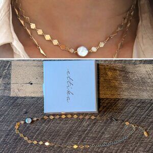 Ettika Summer Dreamin’ Freshwater Pearl Necklace 18k Gold Plated